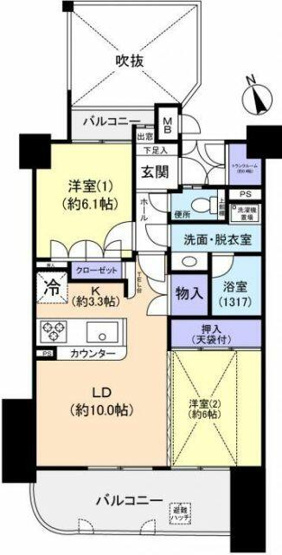 【間取り】 | アーバンパレス天神南ハートランドタワー（１４０４）