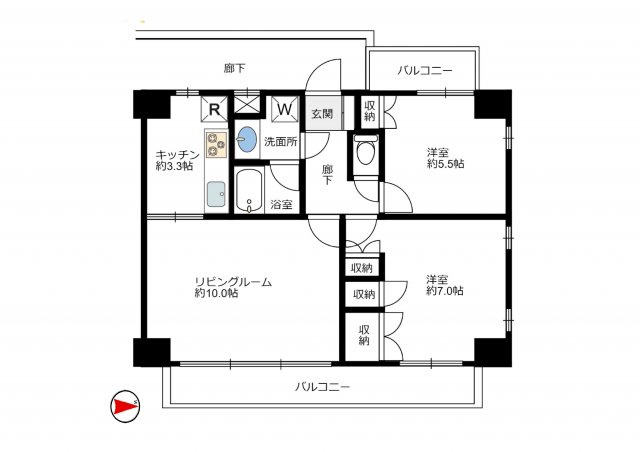 東急東横線「新丸子」藤和シティコープ新丸子Ⅱの画像