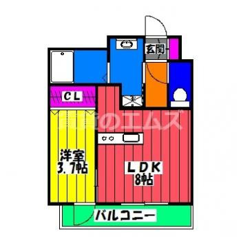 【間取り】 | イクシオン美野島 | イクシオン美野島の間取り