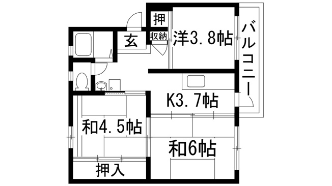 【間取り】 | 逆瀬川18号棟
