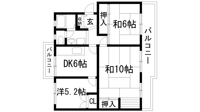【間取り】 | 中山五月台14号棟