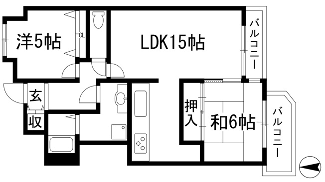 【間取り】 | ラソフェリス雲雀丘