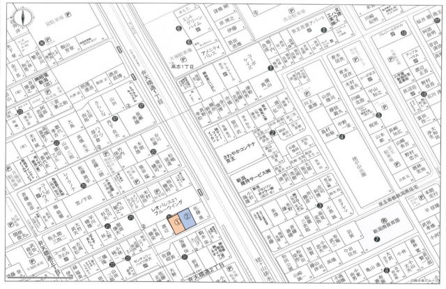 【成約済み】中央区弁天橋通2丁目　区画No.2の地図