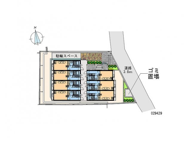 レオパレスグレイス・パティオの区画図