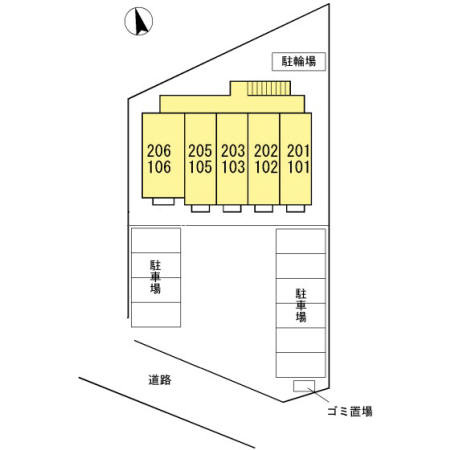ハレクノ梶田　　刈谷市近郊の賃貸ならクラスホーム刈谷の区画図