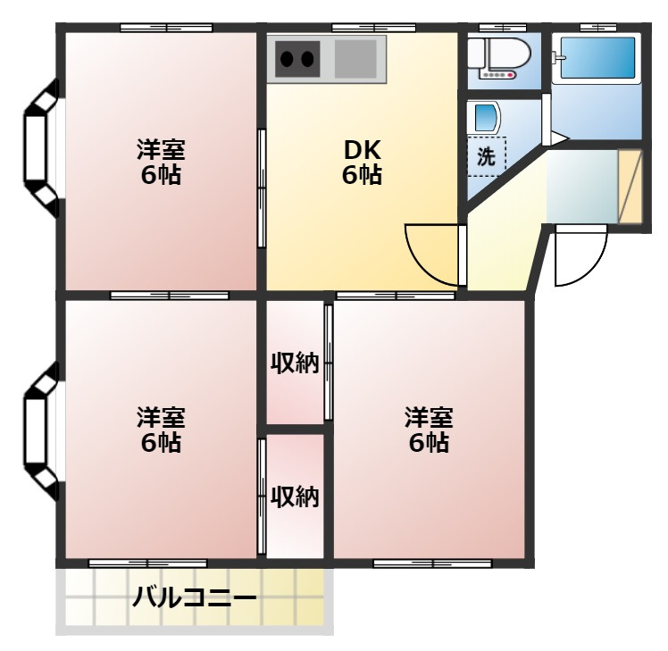 磯部ハイツＣの間取り