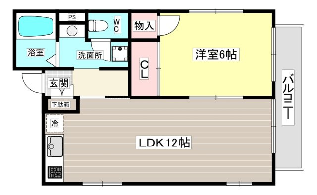 【間取り】 | シャレオ上大市　北棟