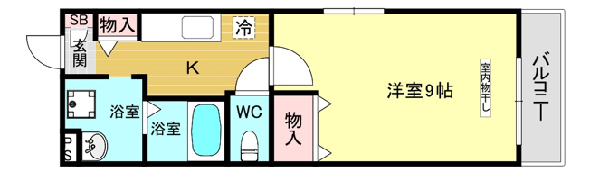 【間取り】 | Ｌａ　ｂｅｌｌｅ　Ｃｏｌｌｉｎｅ　広田