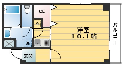 プチフラット三条の間取り|間取り図