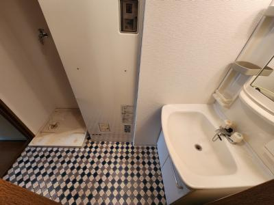プチフラット三条の洗面所|洗面脱衣所