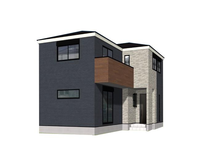 【横浜市瀬谷区三ツ境166-10新築戸建てB号棟】★仲介手数料無料★（三ツ境小学校・原中学校）の外観パース