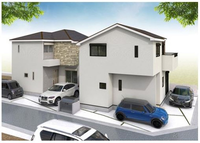 【外観パース】 | 茅ヶ崎市萩園　新築No.4