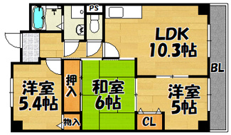 【間取り】 | エスペランサ門真南