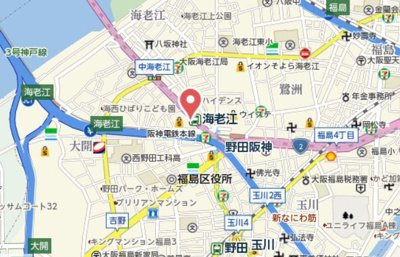 【地図】 | ユニバーサル海老江