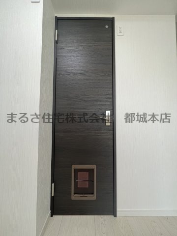 Lien　SAUTの設備|ペット用のトンネルがある扉です！