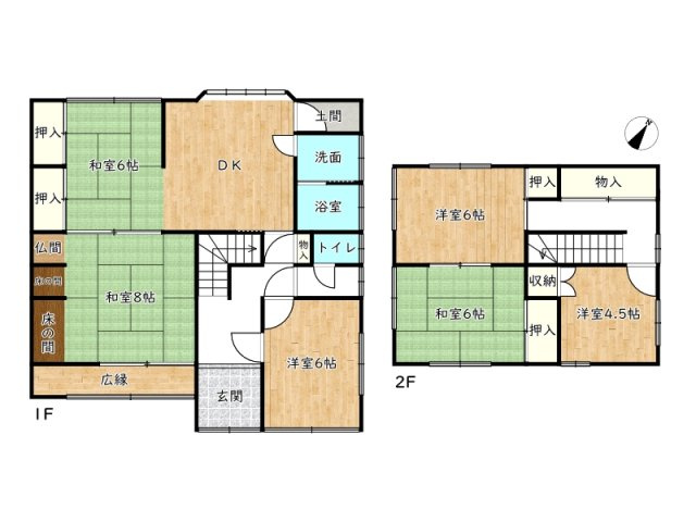 【間取り】 | 姫路市香寺町溝口／中古戸建