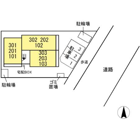 CASA　DOSの区画図