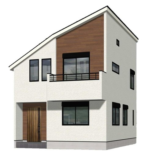 【横浜市瀬谷区宮沢３丁目6-52新築戸建てB号棟】★仲介手数料無料★（南瀬谷小学校・原中学校）の外観パース