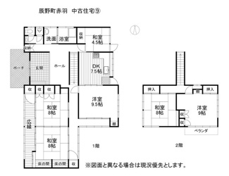 【間取り】 | 辰野町赤羽　中古住宅⑨