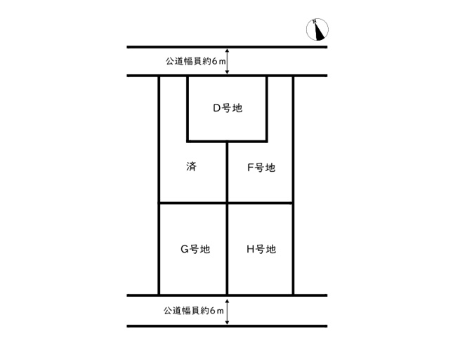 【区画図】 | 姫路市網干区北新在家／全4区画