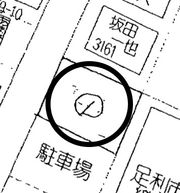足利市通６丁目の売地の土地図