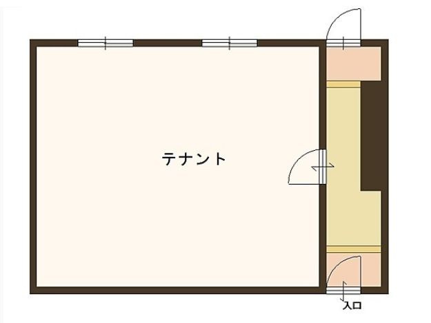 野洲市六条の店舗事務所の間取り