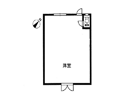 甲賀市水口町東林口の事務所の間取り