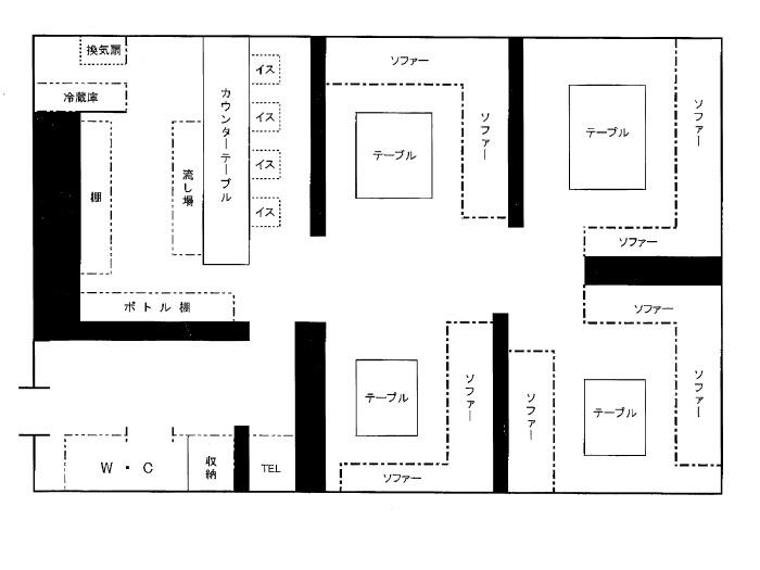 大津市浜大津３丁目の店舗一部の間取り