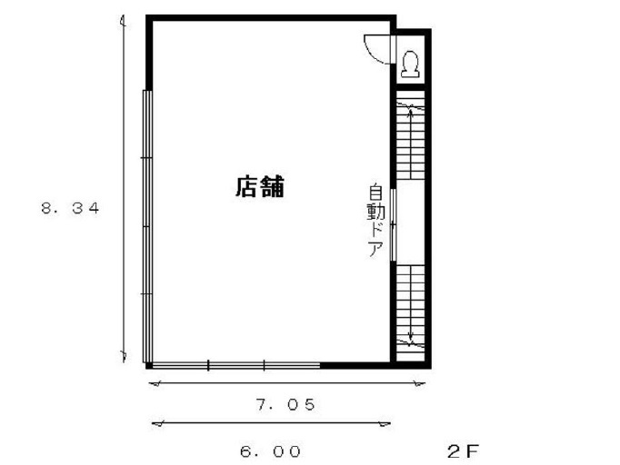 大津市長等２丁目の店舗一部の間取り