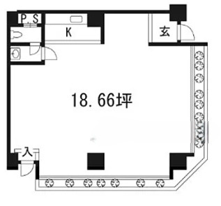 大津市におの浜３丁目の事務所の間取り