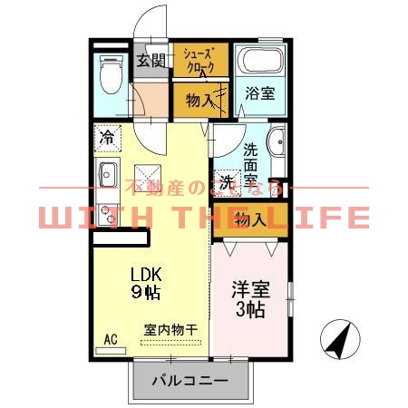 ヴィルヌーブ伍番街【キャッシュバック対象】の間取り