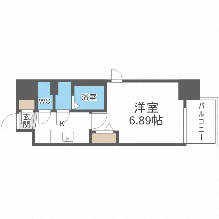 フォーリアライズ難波南レーヴの間取り