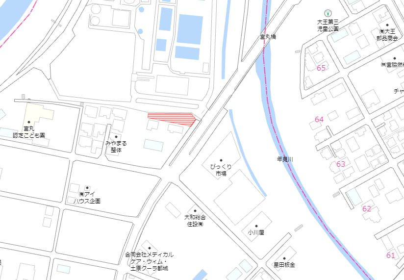 都城市宮丸町の売地の土地図