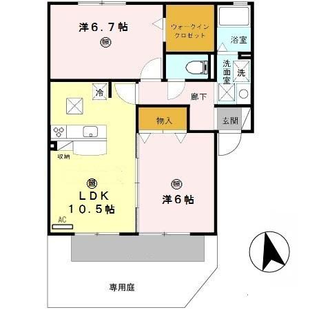 【間取り】 | サンヴィレッジ田尻　Ａ棟