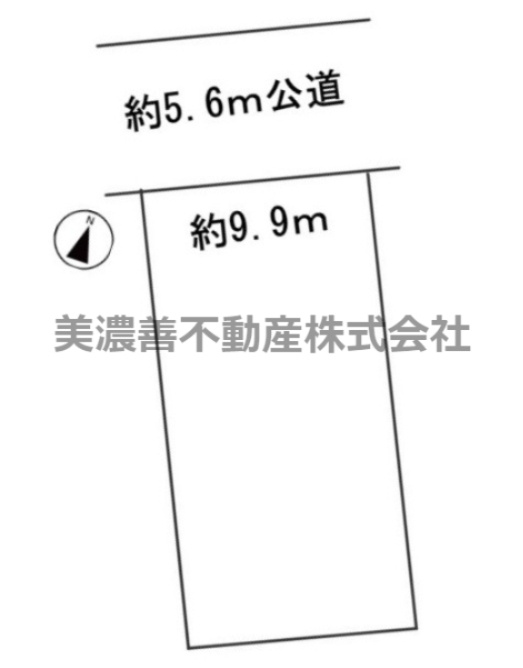５９６４３　岐阜市粟野西土地の区画図
