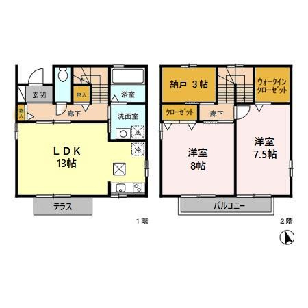 【間取り】 | ローズコート名西 | ローズコート名西