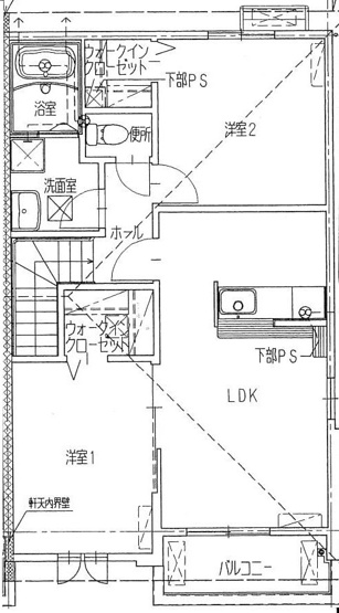 【間取り】 | ベルソーレⅠ(家賃半額補助対象） | 2LDKの広々とした間取りです。