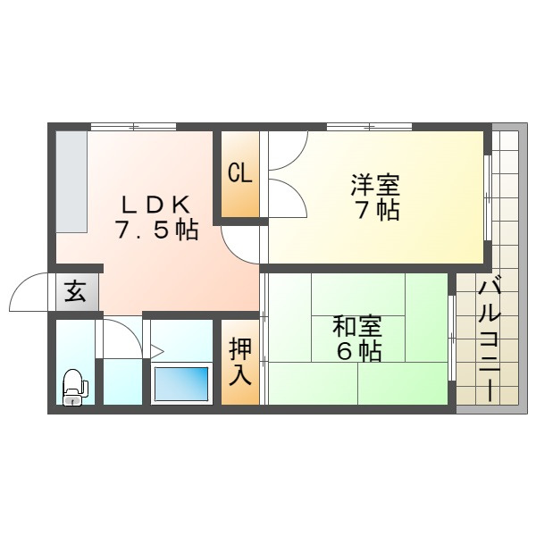 グランデール本多聞の間取り