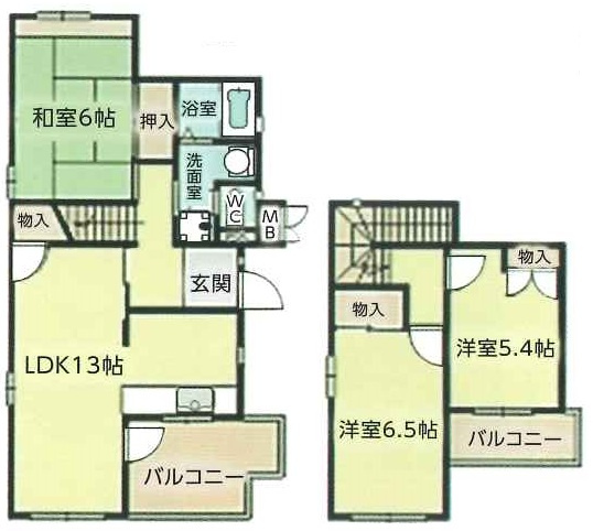 シティハイツ竜が岡の間取り