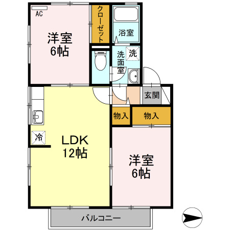 【間取り】 | ハイカムール正円寺