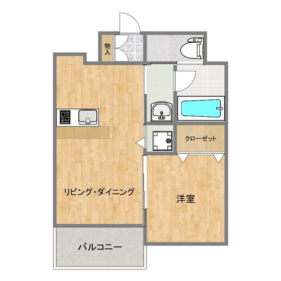 熊本市中央区船場町３丁目の賃貸マンションの間取り