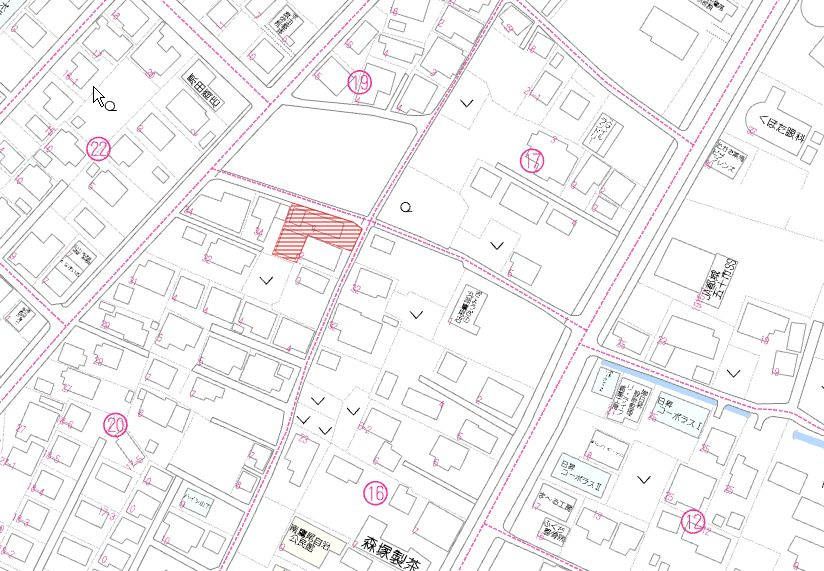 都城市南鷹尾町の売地の土地図