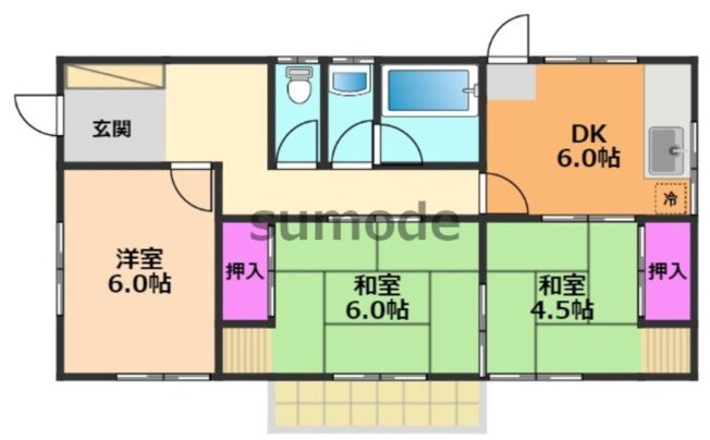 【間取り】 | 真上町2丁目貸家