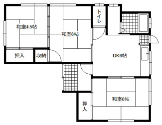 【間取り】 | 伊藤(万野原新田)借家
