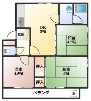 【間取り】 | 伏田第２ハイツ
