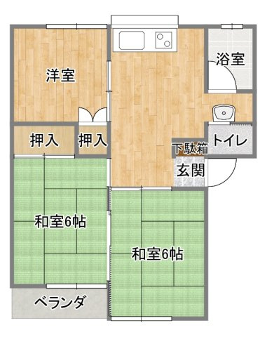 小宅コーポの間取り