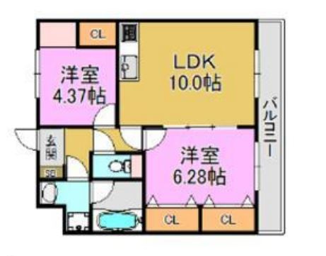 レーヴメゾン羽衣の間取り