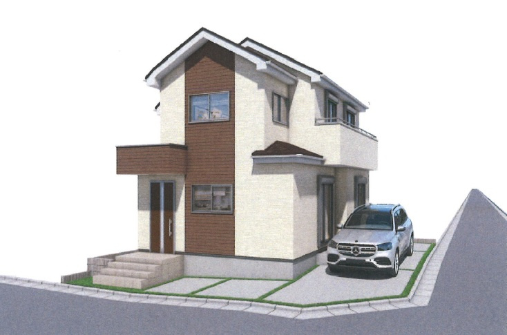 川越市的場3期　新築戸建の外観パース|外観イメージ