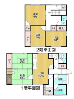 【間取り】 | 大垣市墨俣町中古住宅登場です♪内外装リフォーム済みです。エアコン・照明ついてます | 大垣市墨俣町中古住宅登場です♪内外装リフォーム済みです。エアコン・照明ついてますのですぐに新しい生活が送れます♪