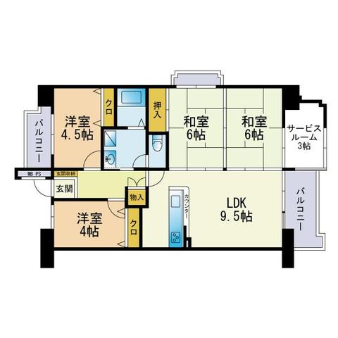 【間取り】 | アーベイン大橋